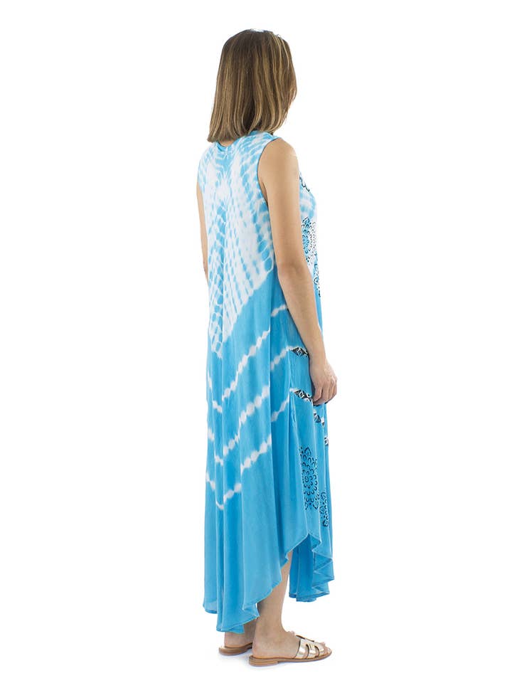 Coline - Vendita all'ingrosso Vestito - Donna - Vestito corto e midi da donna con motivo etnico e taglio asimmetrico3