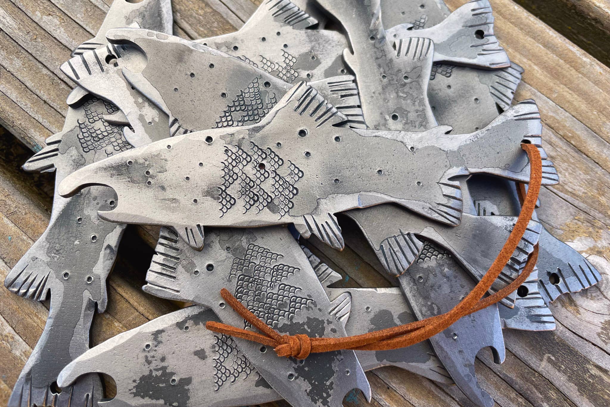 Cold Stream Design Co. - Wholesale Bottle/Wine Opener - Trout Fish Steel Handheld Bottle Opener - Forged in USA2