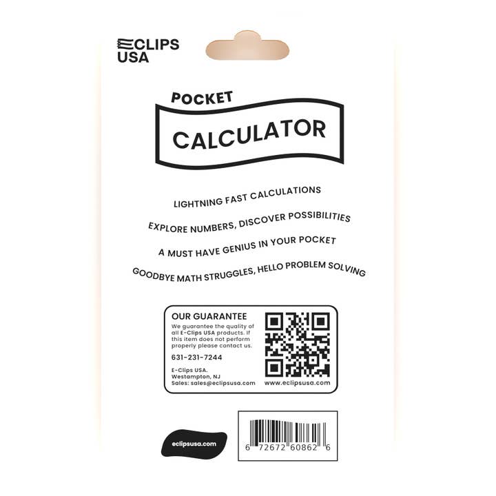 Eclips USA - Venta al por mayor Calculadora - Calculadora de Bolsillo, 8 Funciones, Energía Solar – 36 Uds3