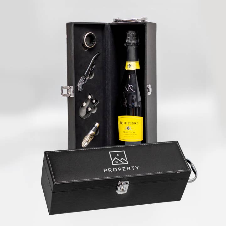 Famgraving - Wholesale Wine Gift Bag - Custom Leather Wine Box Case Set with Accessories