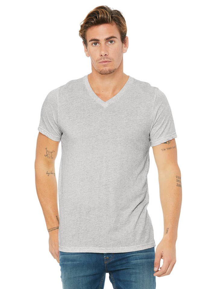 Bella + Canvas 3415C - Unisex Triblend V-Neck T-Shirt for wholesale by Total Apparel