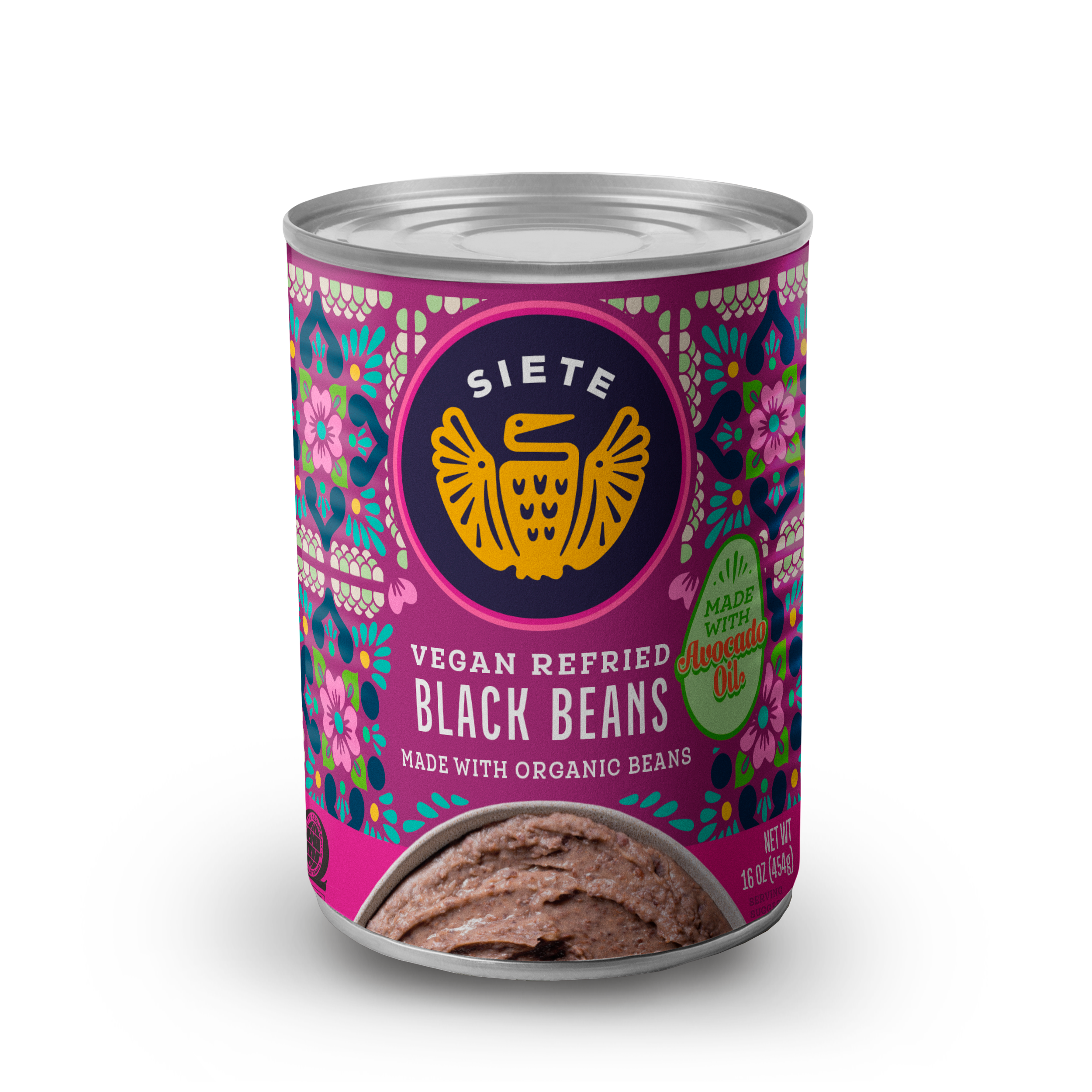 Siete Foods - Wholesale Beans - Vegan Refried Black Beans - 24 Pack0