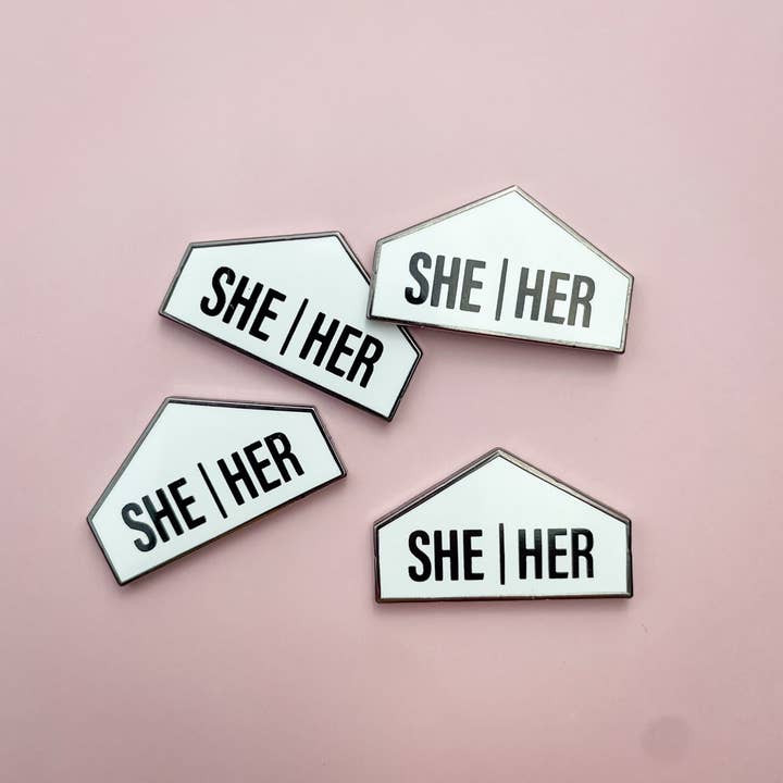 Flags For Good - Wholesale Lapel Pin/Button - Pronoun + Flag Set Bulk Badges (Tops Only)