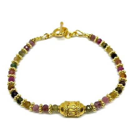 Gianni and his tourmalines bracelet for wholesale by Les Hippies