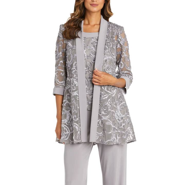 GRANITE R&M Richards Soutache Embroidered 2-Piece Suit for wholesale on Faire0