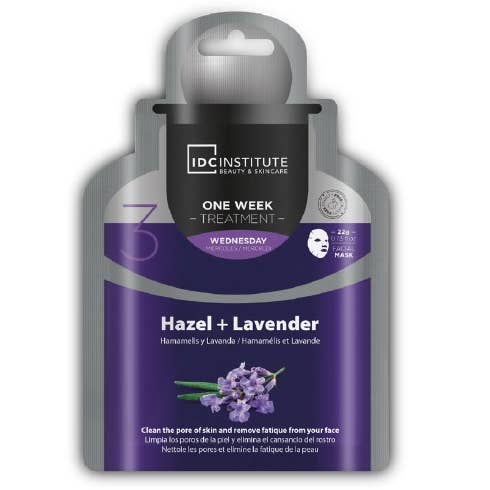 Maschera facciale Idc Institute Witch Hazel+ Lavender per la vendita all'ingrosso da parte di Aquarius Cosmetic SLU