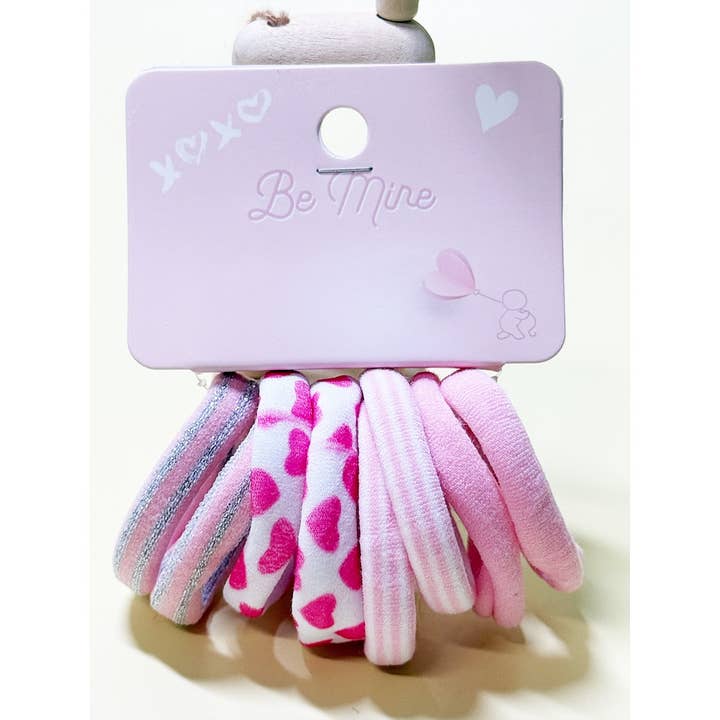 Be mine Pink Shades Hair Tie Set for wholesale by Funteze