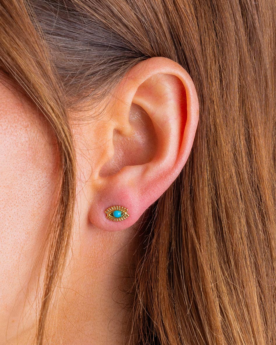 Taylor Elliott Designs - Wholesale Stud/Post Earrings - Isla Turquoise Stud Earrings - Min. 2 (E-44)1