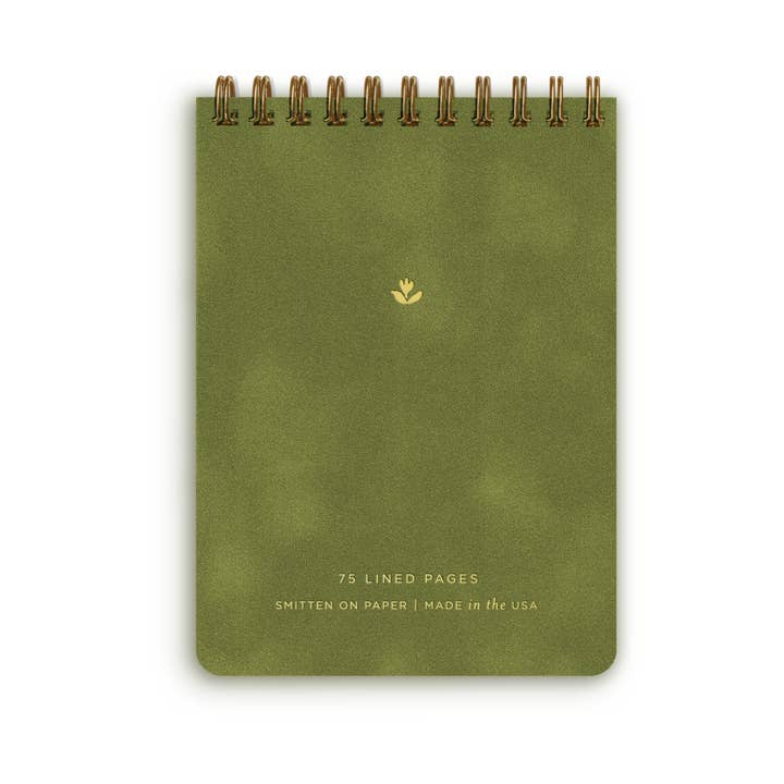 Taccuino del reporter in velluto muschio per la vendita all'ingrosso da parte di Smitten on Paper