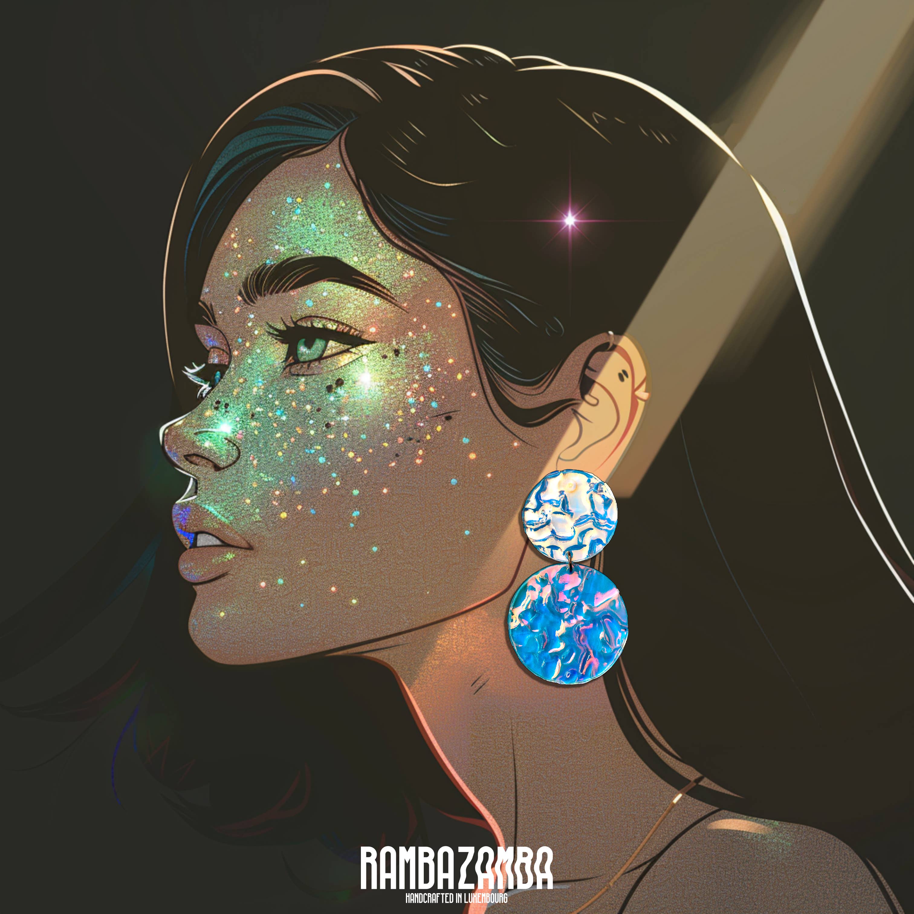 RAMBAZAMBA – wholesale Hängande örhängen – SUN dubbel0