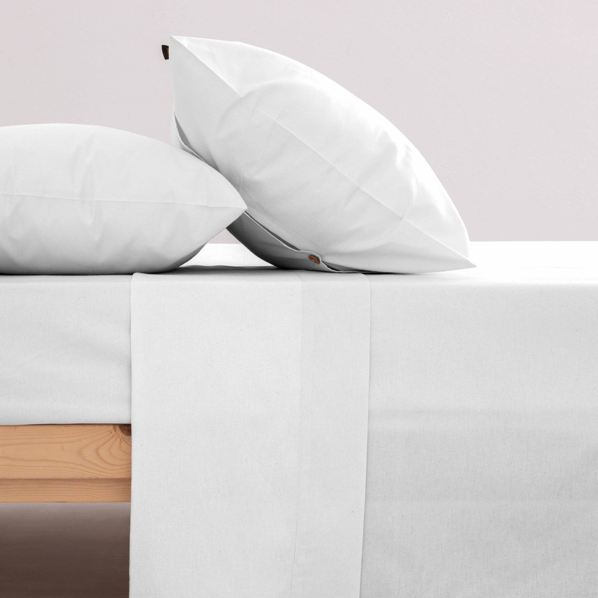 SG HOGAR - Wholesale Sheet Set - Percal 200-Thread Chemical White Bedding Set2