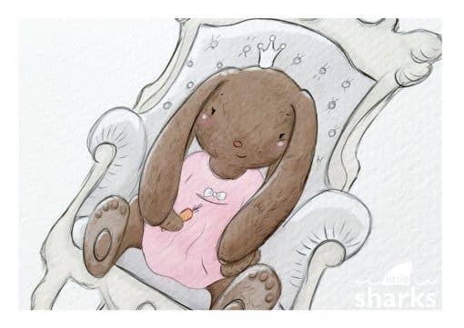 Little Sharks - Wholesale Art Print - Kids & Baby - Princess Bunny Print1