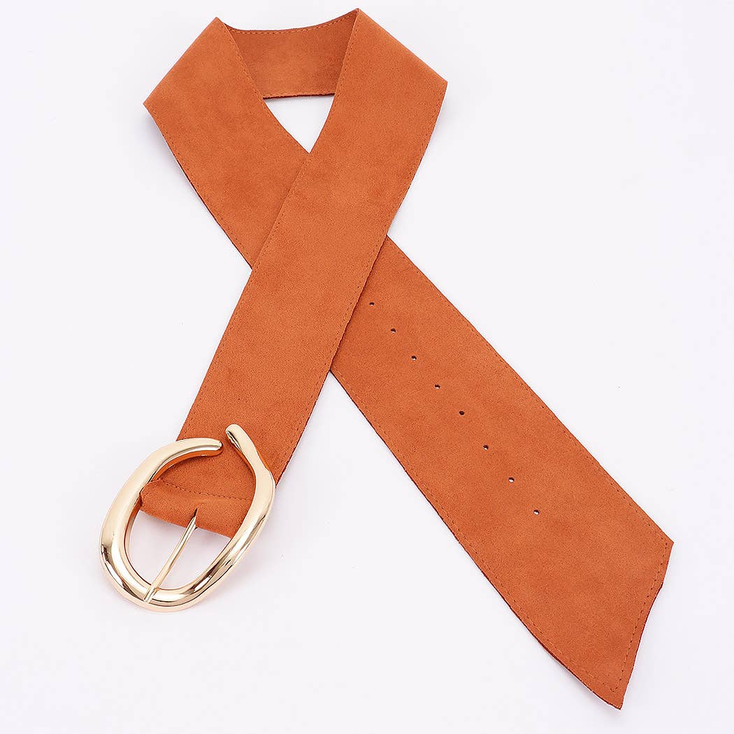 3AM BY H&D ACCESSORIES - Wholesale Riem - Dames - Imitatiesuède riem met metalen gesp6