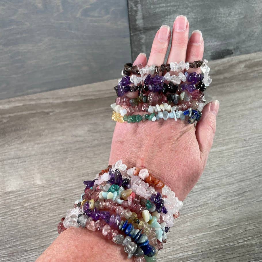 Keystone Crystals - Wholesale Beaded Bracelet - Multi-Stone Gemstone Chip Bracelets –  Wholesale Crystals14