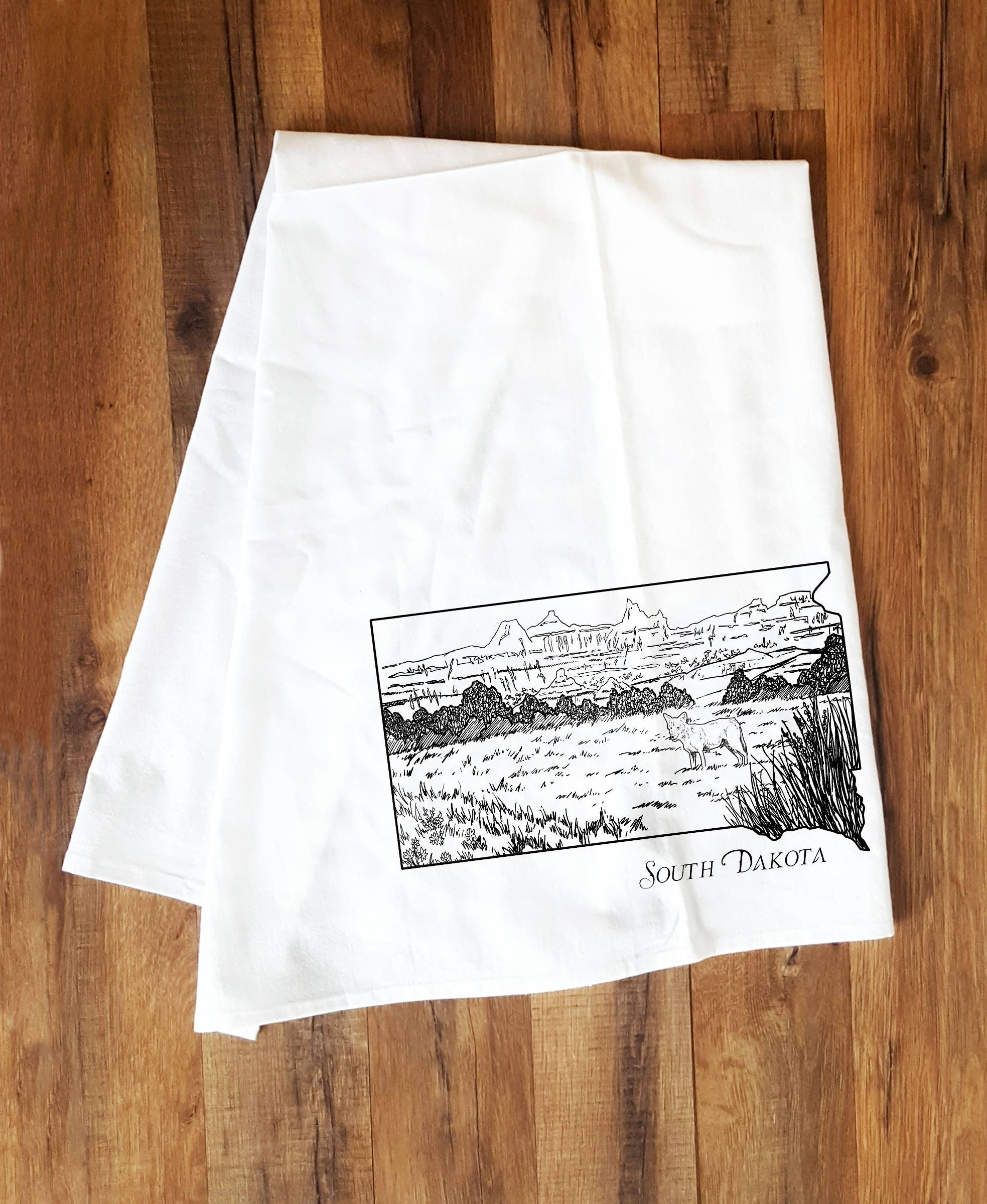 Corvidae drawings & designs - Wholesale Tea Towel - South Dakota Tea Towel0
