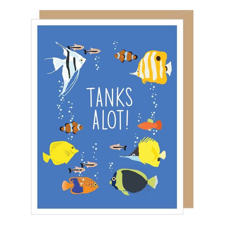 Aquarium „Tanks Alot!” Thank You Card (single of boxed) voor wholesale door Apartment 2 Cards