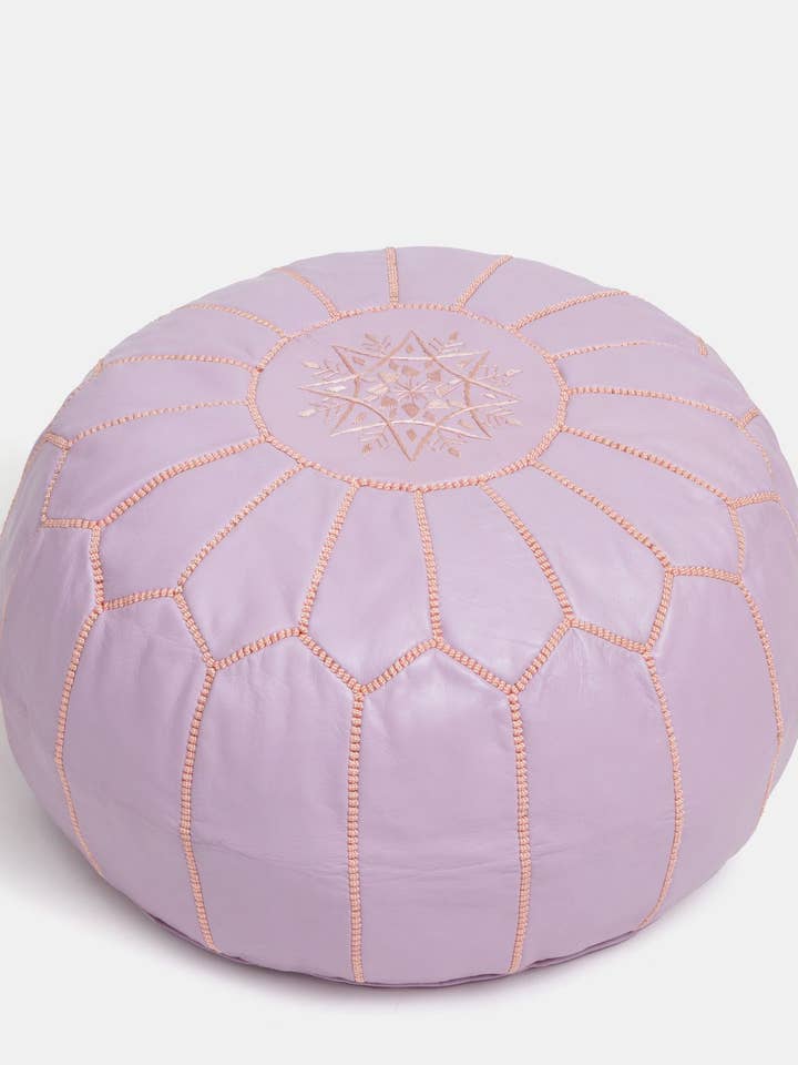 Unstuffed Moroccan Leather Ottoman Pouf - for wholesale by Mikwi