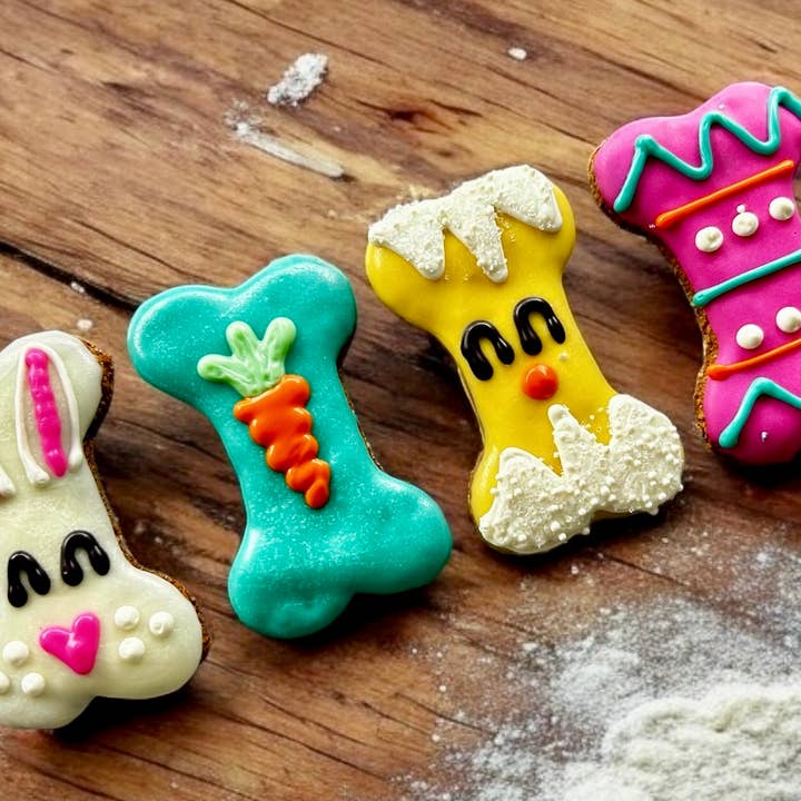 Bunny Bundle Easter Dog Bones for wholesale by YumYum4DOGS