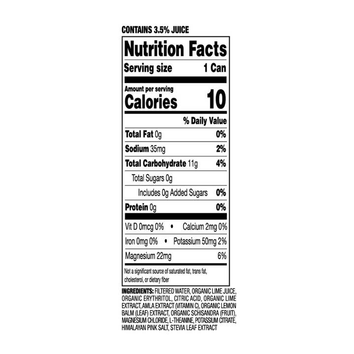 Heywell - Wholesale Sparkling Water - heywell calm + hydrate sparkling lime - 12 pack 12 oz cans4