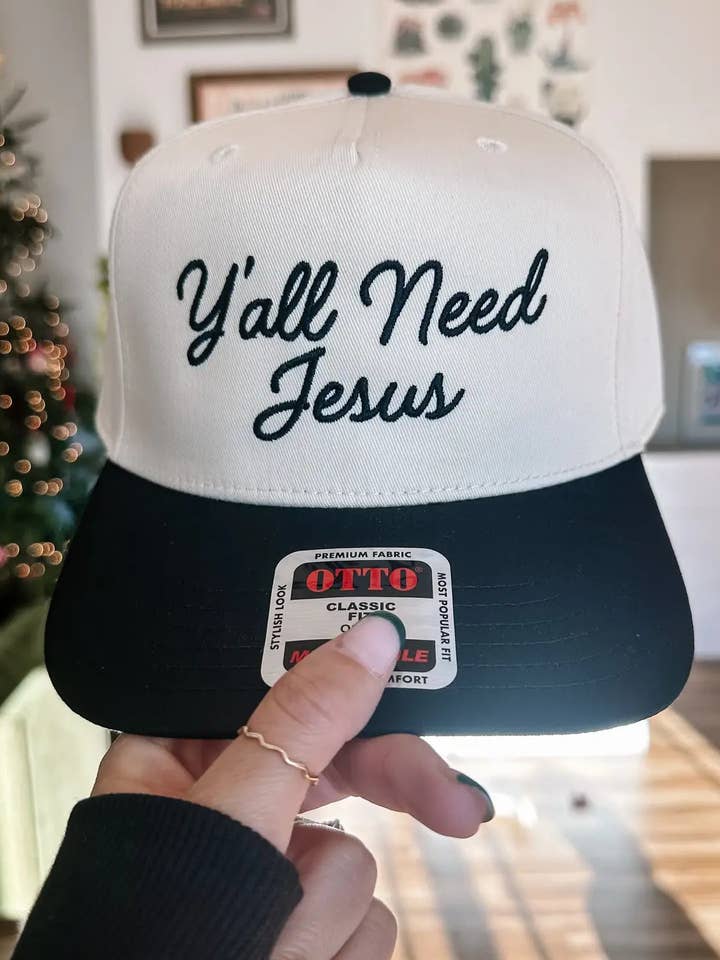 Y'all Need Jesus Embroidered Hat for wholesale by From Juniper With Love