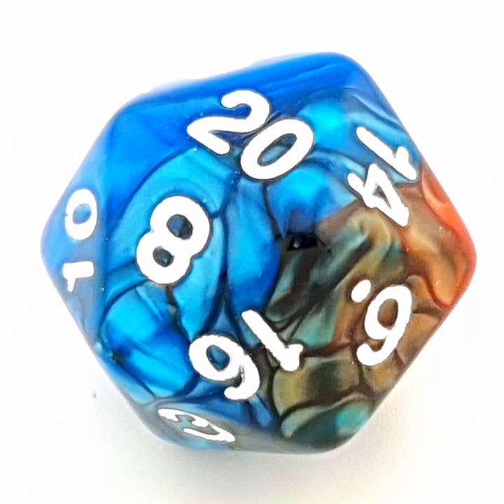 Tabletop Dominion Limited - Wholesale Dice - Caramel Azure | Acrylic Dice | 7 Piece Set1