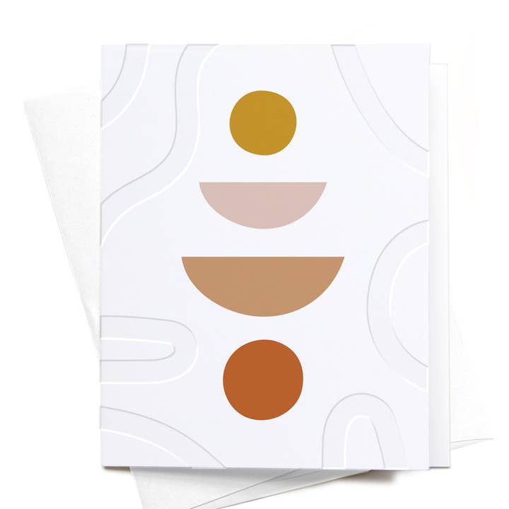 Blank Modern Shapes Letterpress Greeting Card - FINAL STOCK for wholesale by Easyhand Goods – formerly Onderkast