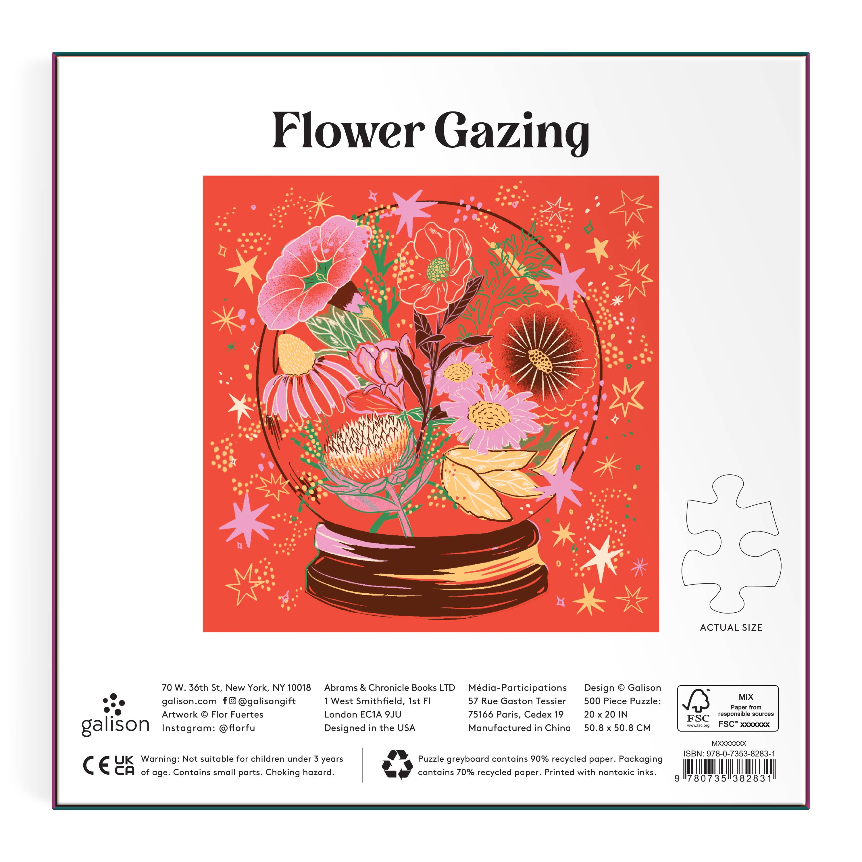 Chronicle Books - Wholesale Puzzle - Adult - Flower Gazing 500 Piece Foil Puzzle2
