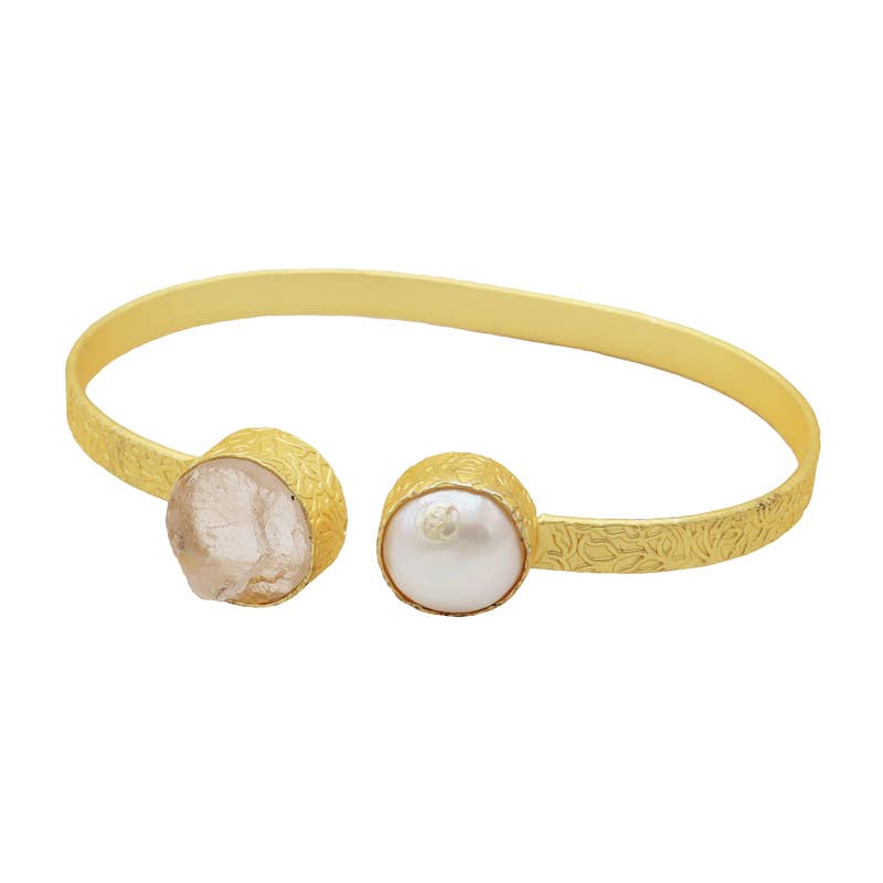 ACUS - Wholesale Cuff Bracelet - KUMAR ROSE QUARTZ BRACELET0