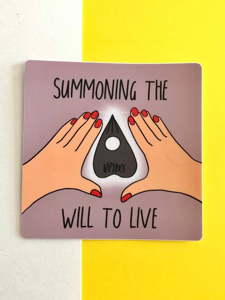 Adesivo fustellato «Evocare la volontà di vivere» per la vendita all'ingrosso da parte di Young Grump Stationery