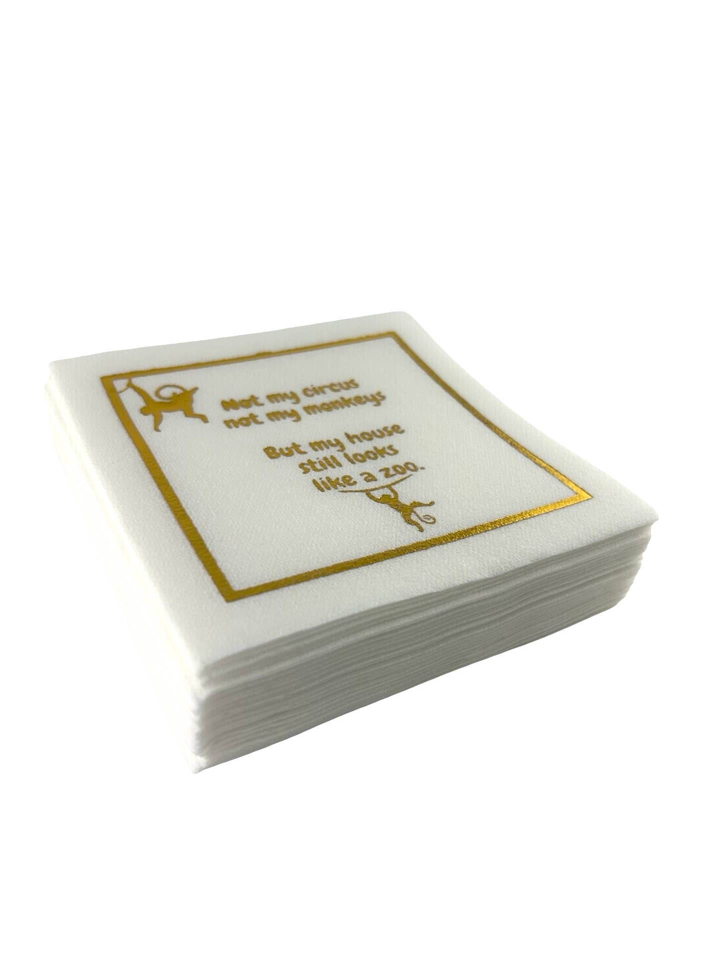 Maven Home - Wholesale Disposable Napkin - Linen-Feel Cocktail Napkins, Not My Circus4