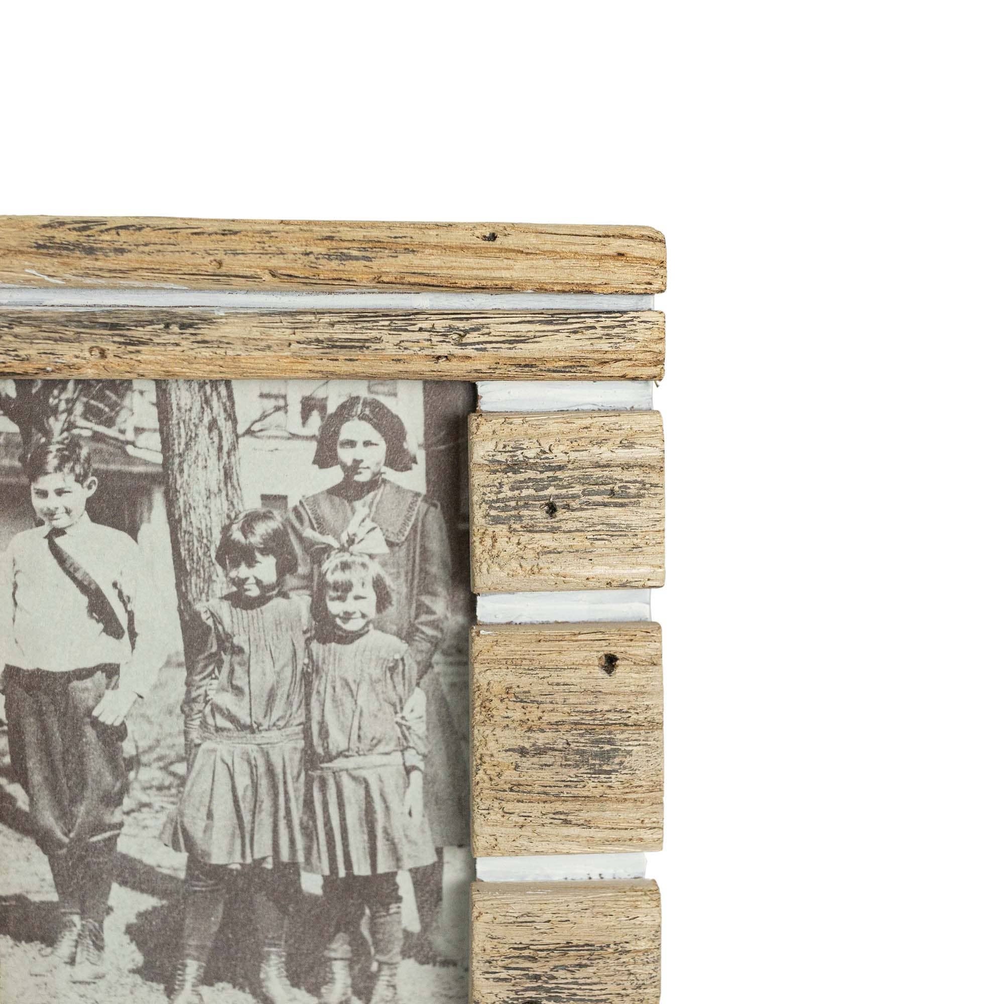 Foreside Home & Garden - Wholesale Picture Frame - Turner 4x6 Photo Striped Driftwood Picture Frame Wood1