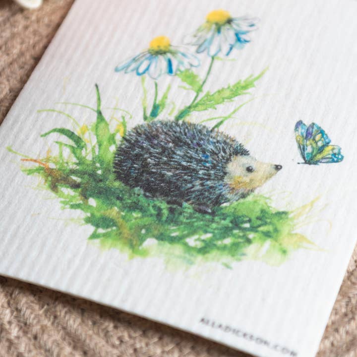 Alla Dickson Art - Wholesale Dishcloth - Hedgehog Dishcloth Hedgehog Swedish Dish Cloth Porcupine