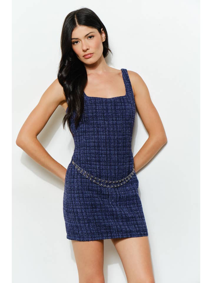 Pretty Garbage - Wholesale Dress - Women's - PRIMROSE TWEED MINI DRESS - Classic, Holiday0