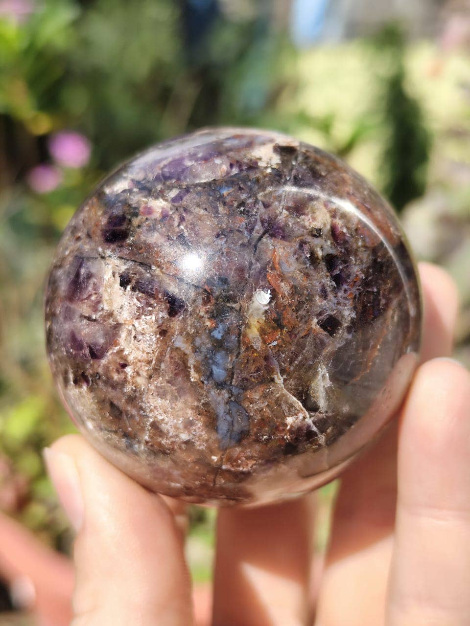 jiomind – wholesale Spiritual stone/crystal – Super 7 Quartz Crystal Sphere, Melody Stone, Sacred 7 Sphere9