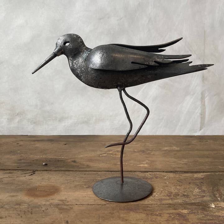 Sandpiper Sculpture in Forged Steel for wholesale by Blackthorne Forge