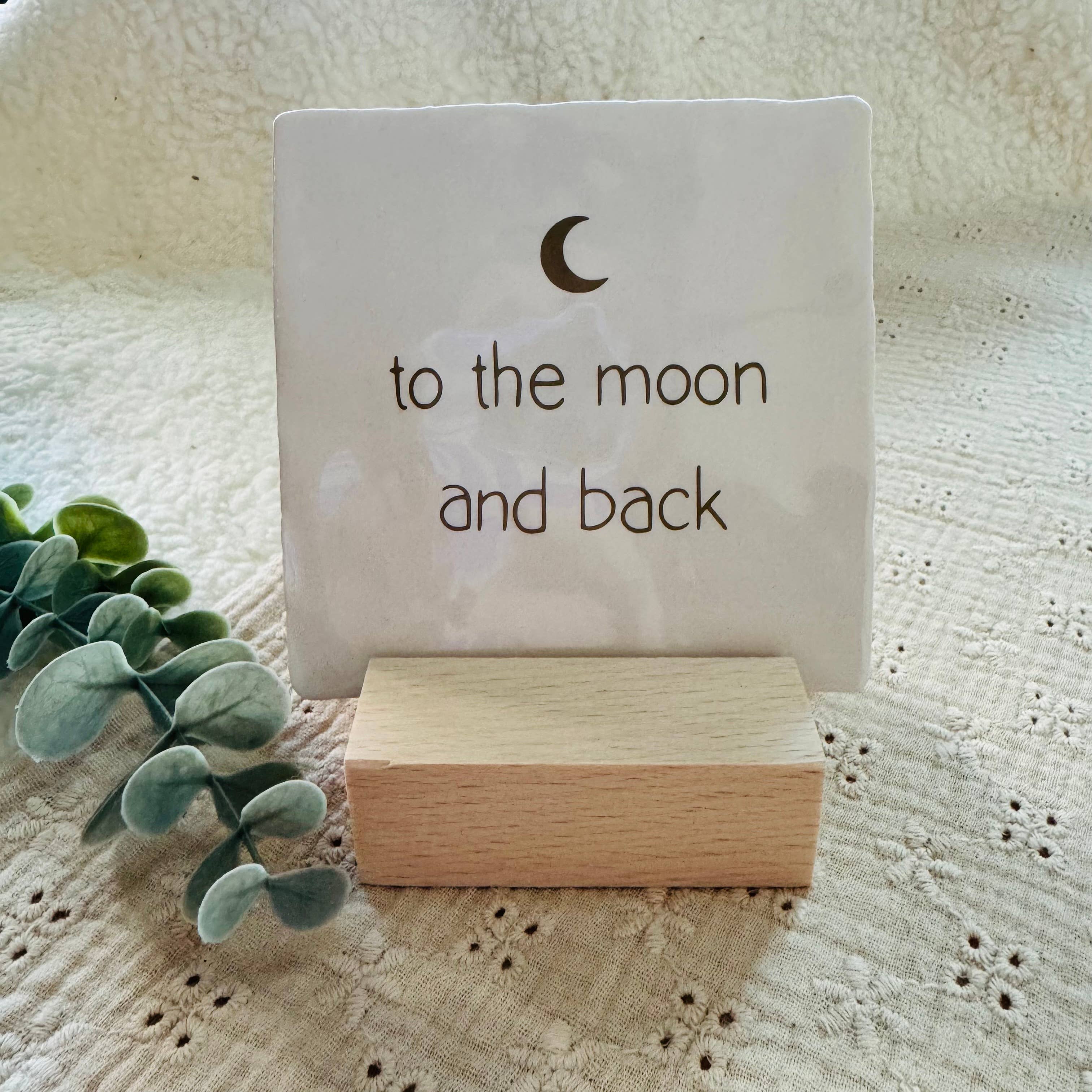Bibi Kidz - Wholesale Decorative Tabletop Object - Tile To The Moon1