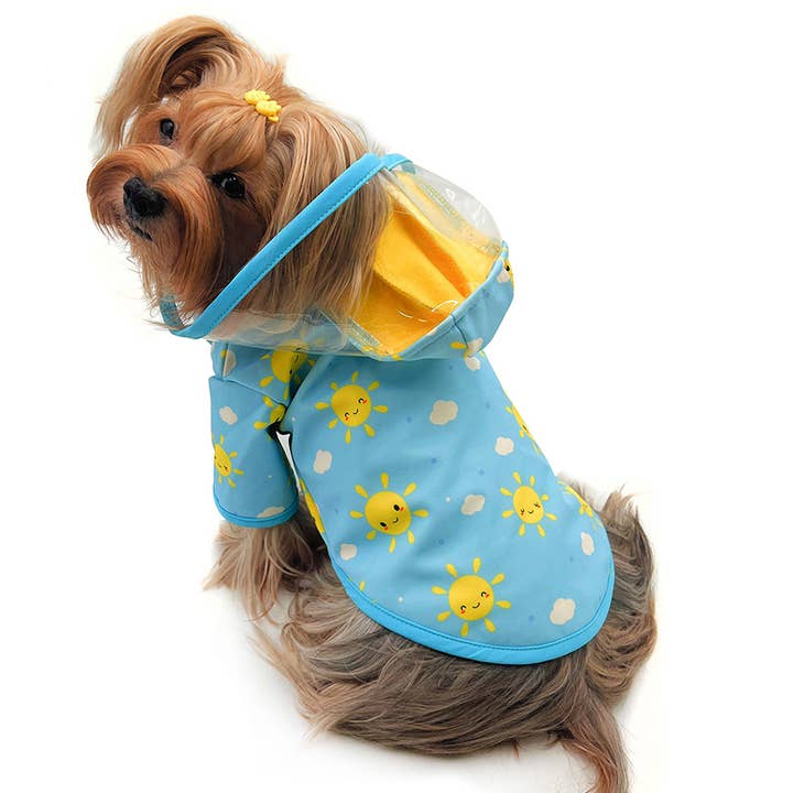 Clear View Imperméable Happy Sunshine avec doublure en polaire pour la vente par Klippo Pet