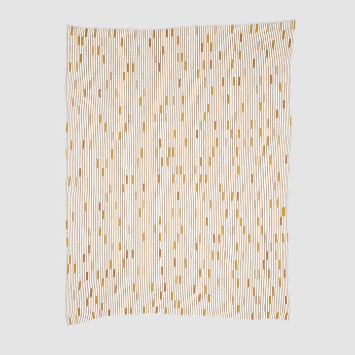 In2Green - Wholesale Throw Blanket - Cotton Sustainable Knit Striped | Geometric Throw Blanket - Matrix by Elodie Blanchard