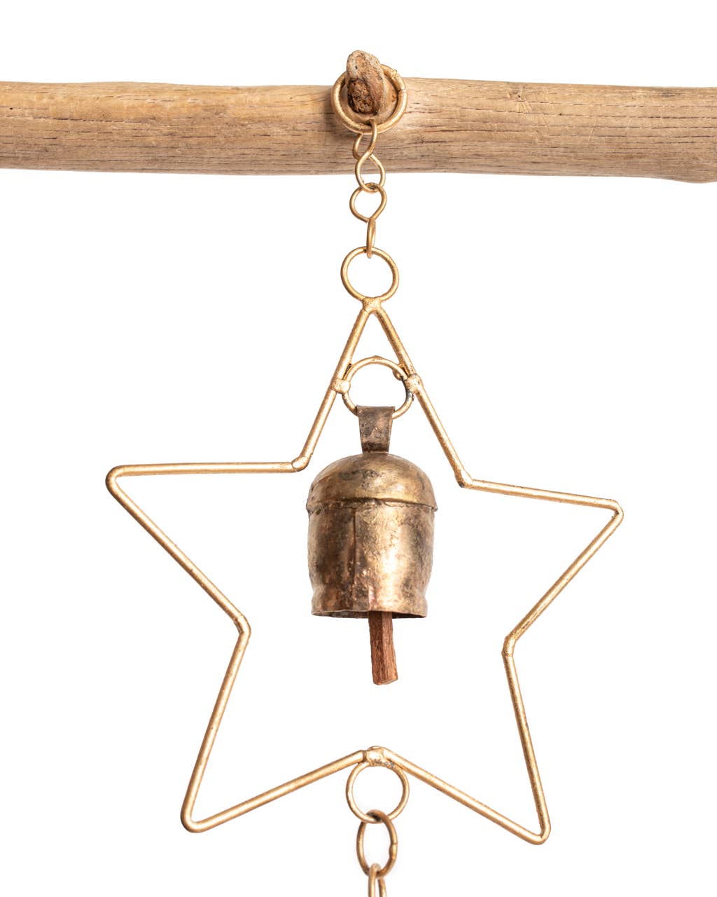 Indika - Vendita all'ingrosso Campanelle a vento - Tre Stelle Campana, Campana a Vento da Giardino in Bronzo Accordata a Mano India2