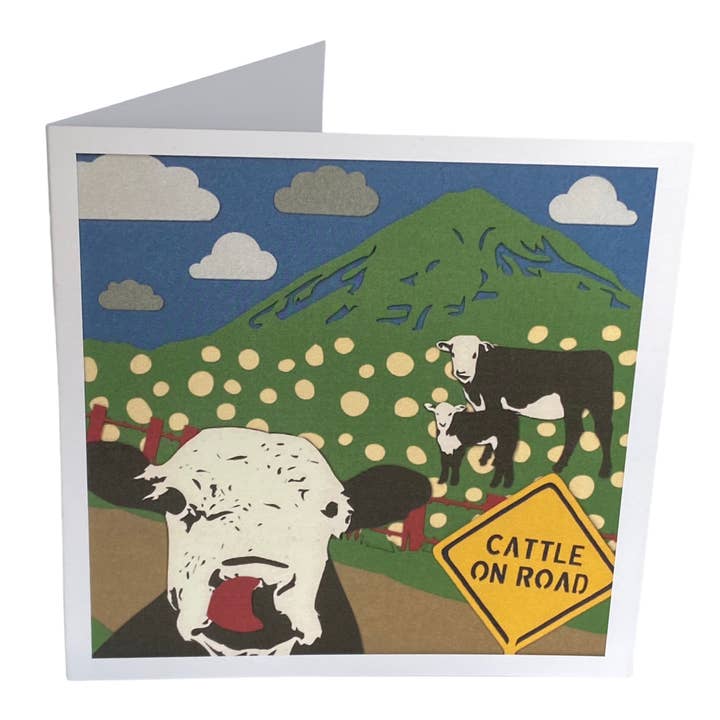 Kvæg på vej lykønskningskort for engroshandel hos Daydreams and Joy