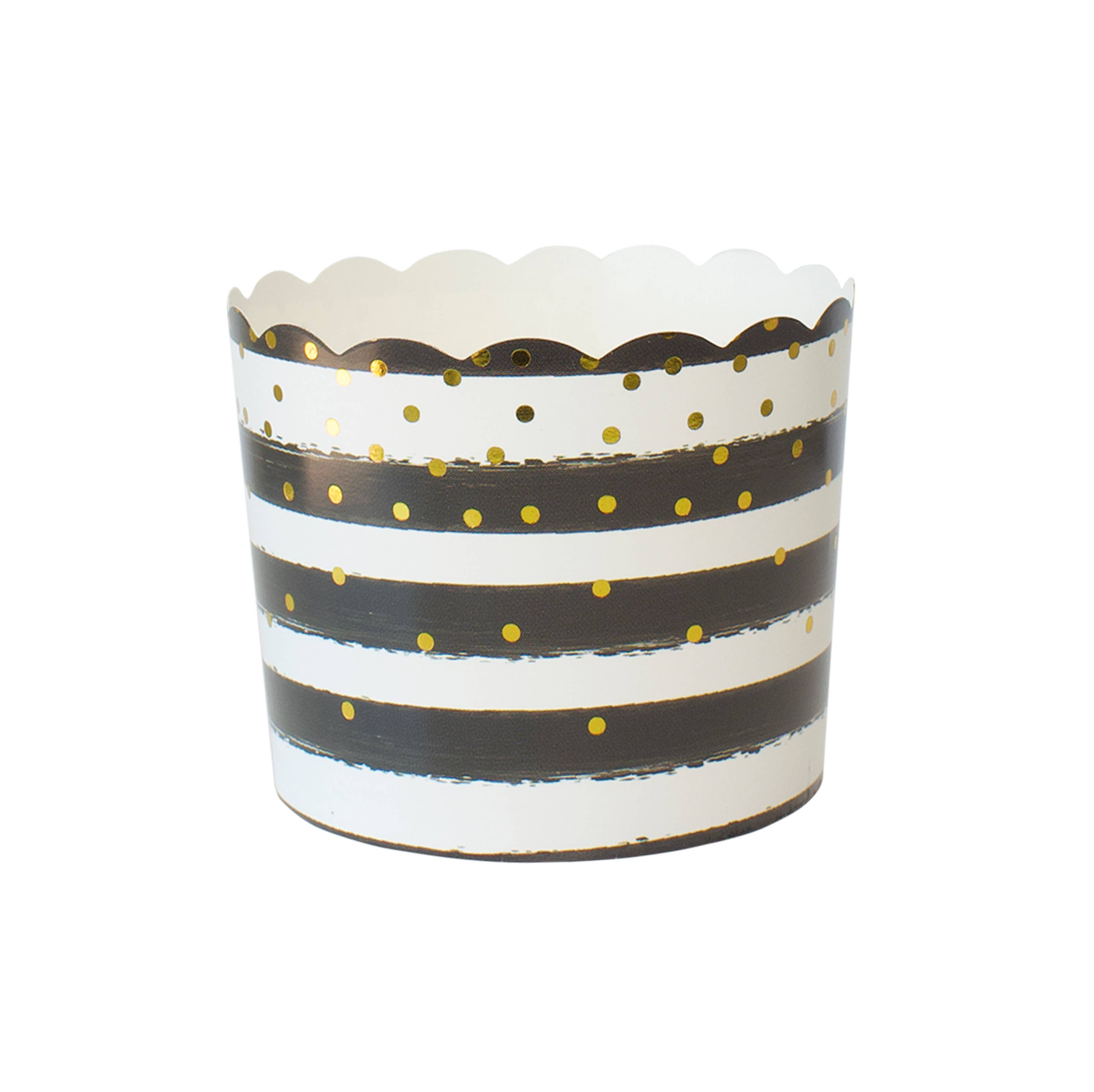 Sophistiplate – wholesale Engångskopp – Kopp Stor Svart Konfetti Folie/20pK