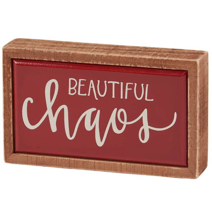 Beautiful Chaos Box Sign Mini for wholesale by Primitives by Kathy