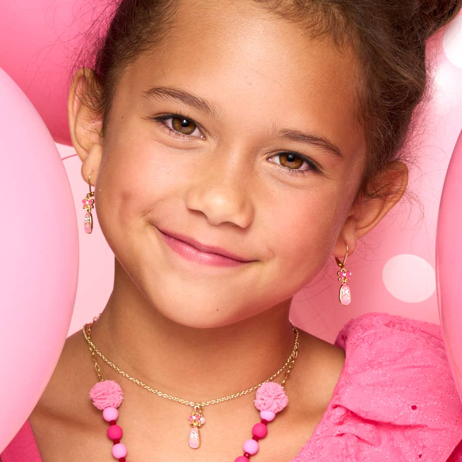 Girl Nation | Kids Jewelry | Easter Gifts - Wholesale Dangle Earrings - Crystal Ballet Shoes | Leverback Dangle Earrings4