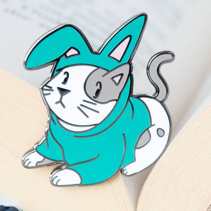 SALE // Cat Bunny Enamel Pin for wholesale by Hop & Flop