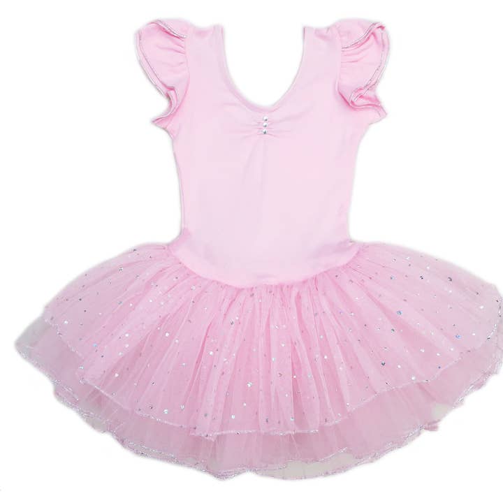 Robe de ballet avec strass roses et bordure argentée pour la vente par Wenchoice