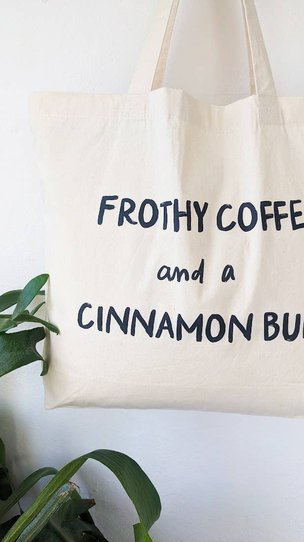 What Ted Wore - Wholesale Tote Bag - Unisex - The Coffee and Cinnamon Bun Tote Bag1