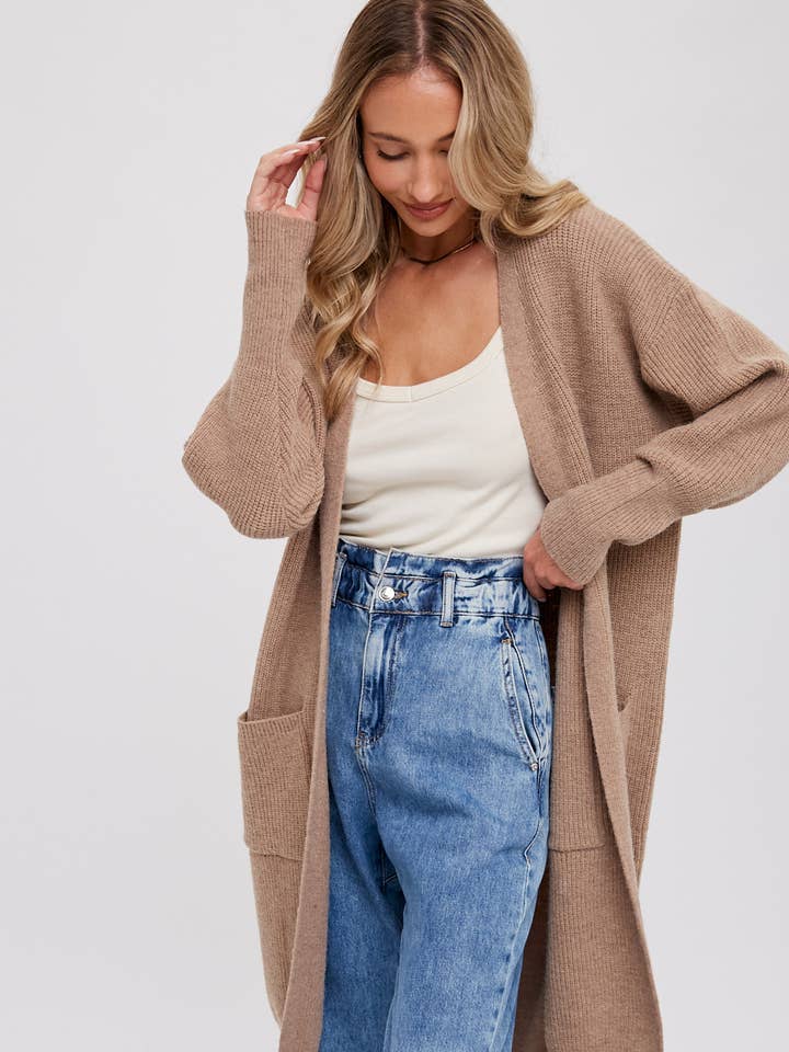 Bluivy – Großhandel Strickjacke – Damen – GERIPPTER CARDIGAN MIT OFFENER VORDERSEITE32