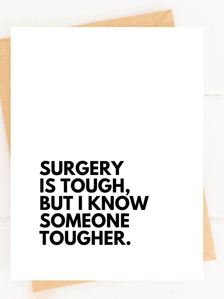 Surgery Is Tough Cancer Get Well Card for wholesale by Five Dot Post