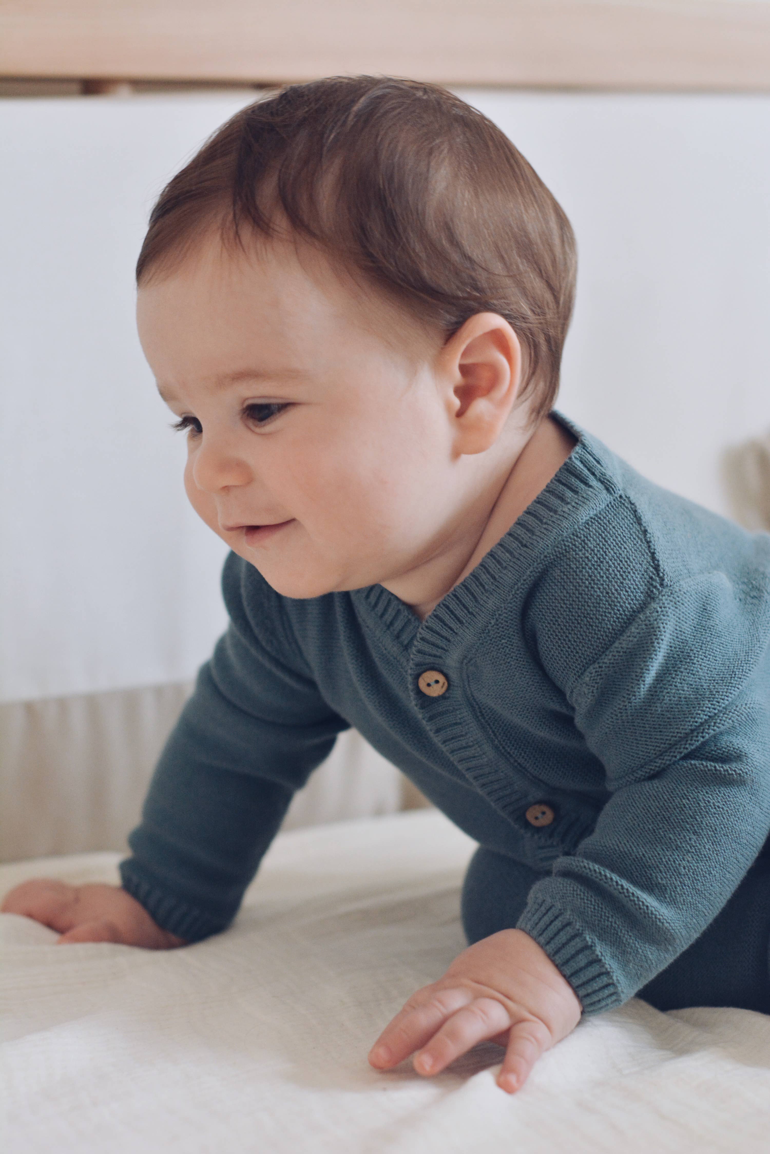 Eli & Nev (we cover U.S. import duties) - Wholesale Jumpsuit - Baby - Baby Knitted Blue Jumpsuit 100% Cotton 4