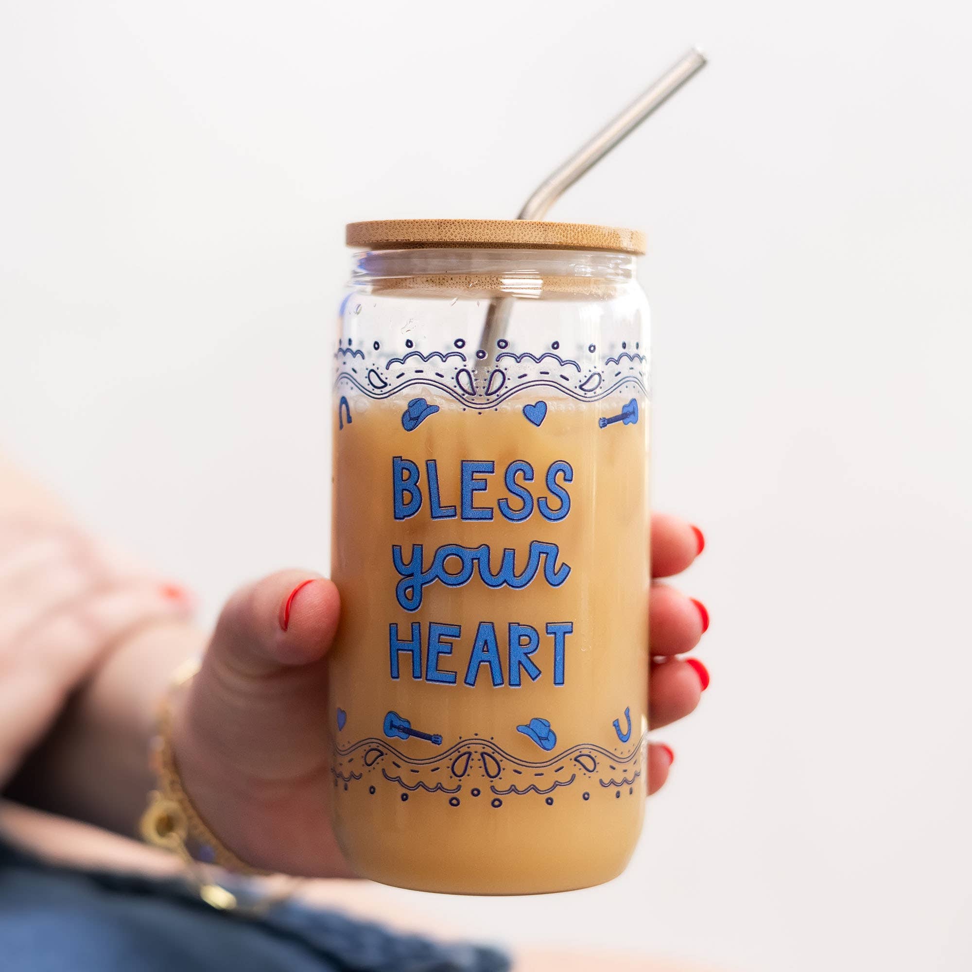 Callie Danielle - Wholesale Drinking Glass/Cup - Bless Your Heart Western Glass Can2